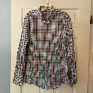 Southern Tide Men’s Button Down Shirt Multicolor Plaid Long Sleeve M preppy